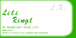 lili ringl business card